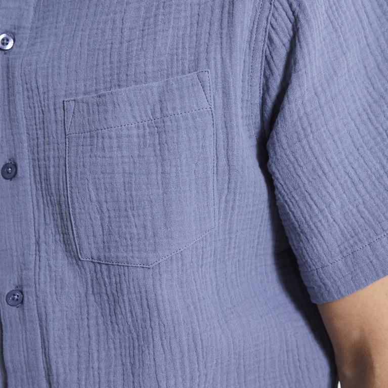 Kurzarmhemd "Isak Muslin"